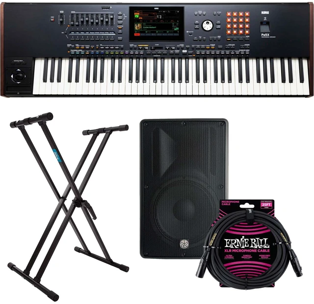 Main image of Korg Pa5X-76 76-Key Workstation, PSG COBRA 115, Keyboard Stand, ErnieBall XLR Bundle
