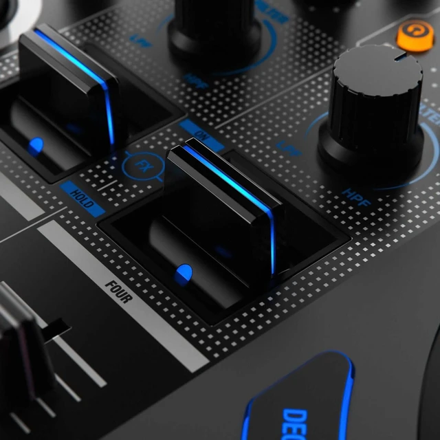 Alt view image 7 of 7 - Reloop Mixon 8 Pro 4-channel DJ Controller, Gator GU-EVA-2816, (2) XLR Cables Bundle