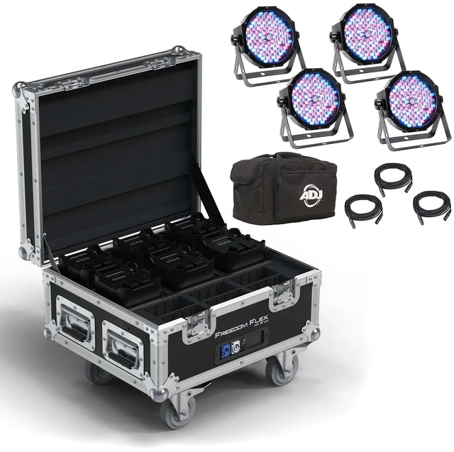 Main image of Chauvet DJ Freedom Flex H9 IP X6 Wash Lights with Rolling Case, ADJ Mega Flat Pak Plus Bundle