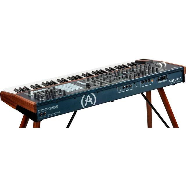 Alt view image 3 of 7 - Arturia PolyBrute 6-Voice Analog Synthesizer, Heavy Duty Stand and Bench, Moog EP-3, (2)1/4 Cables, (2)Midi Cables, Tascam TH02 Bundle