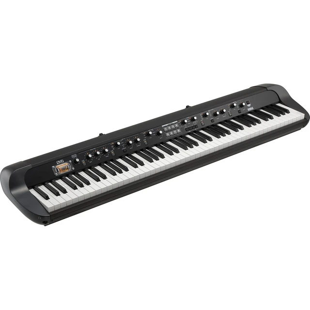Alt view image 2 of 7 - Korg SV-2 88-Key Vintage Piano, Moog EP-3, Sustain Pedal, Keyboard Stand and Bench, (2) 1/4 Cables Bundle