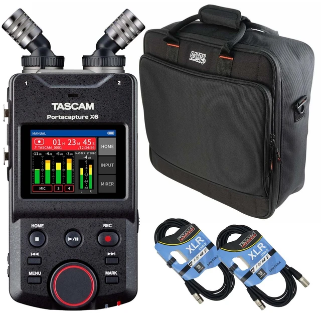 Main image of TASCAM Portacapture X6 32-bit 6-Channel Recorder, Gator G-MIX1515, (2) XLR Cables Bundle