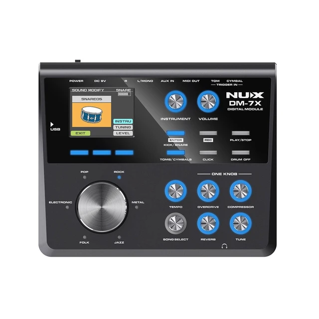 Alt view image 6 of 7 - NUX DM-7X Professional Digital Drum, Audio Technica ATH-M50X, Drum Sticks Bundle