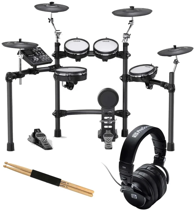 Main image of NUX DM-7X Professional Digital Drum, PDP PDDT700, Drum Sticks, Presonus HD9 Bundle