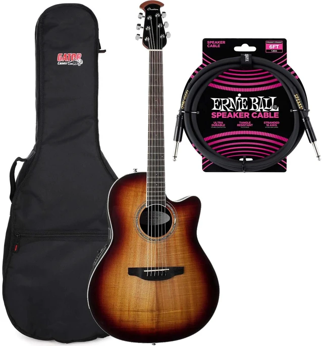 Main image of Ovation CS28P-KOAB - Koa Burst, Gator Economy Gig Bag, ErnieBall Cable Bundle