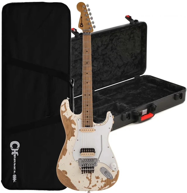 Main image of Charvel Henrik Danhage LE Signature Pro-Mod So-Cal Style 1, White Relic, Gator GTSA-GTRELEC ATA Bundle