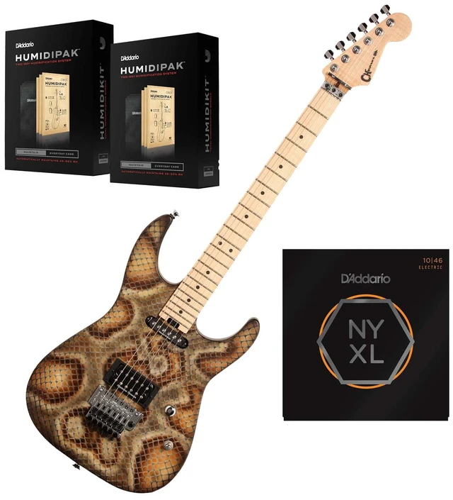 Main image of Charvel Pro-Mod Warren DeMartini Signature, Snake, (2) D'Addario NYXL1046, D'Addario Humidipak Bundle
