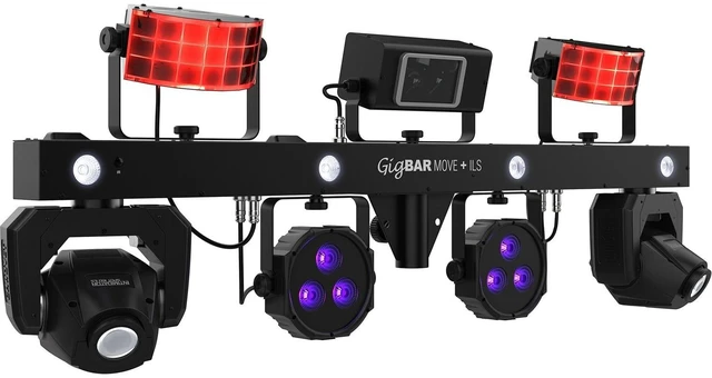 Alt view image 3 of 6 - Chauvet DJ GigBar Move + ILS 5-in-1 LED Lighting System with 2 Moving Heads