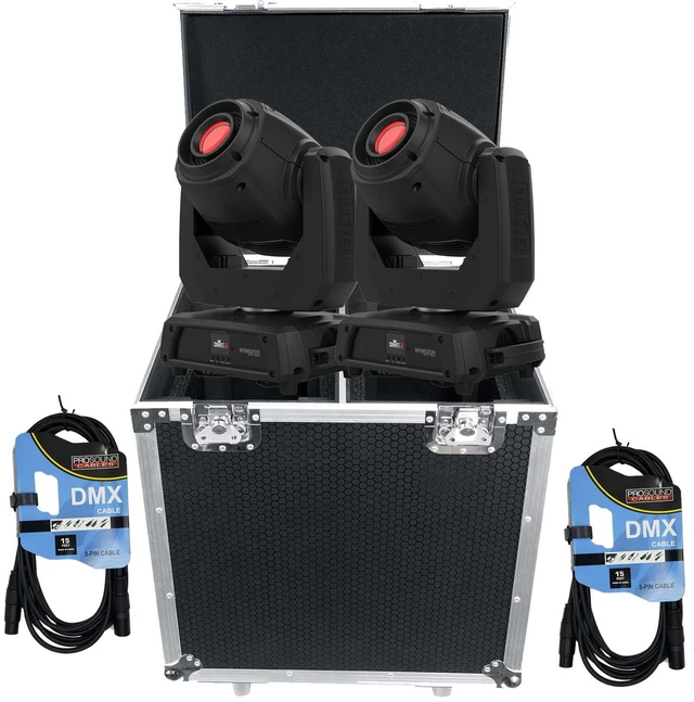 Main image of (2) Chauvet DJ Intimidator Spot 360X, Rockville RMH2C, (2) DMX Cables Bundle