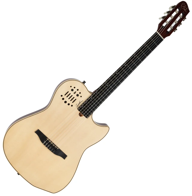 Alt view image 3 of 7 - Godin (004690) MultiAc Nylon SA Electric Guitar, GFW-GTR-SEAT, Stand, ErnieBall Cable Bundle
