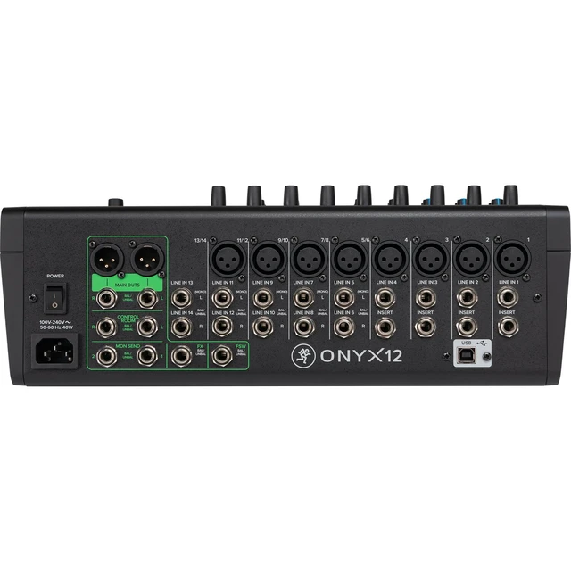 Alt view image 4 of 5 - Mackie Onyx12 12-channel Analog Mixer, Mixer Stand Bundle