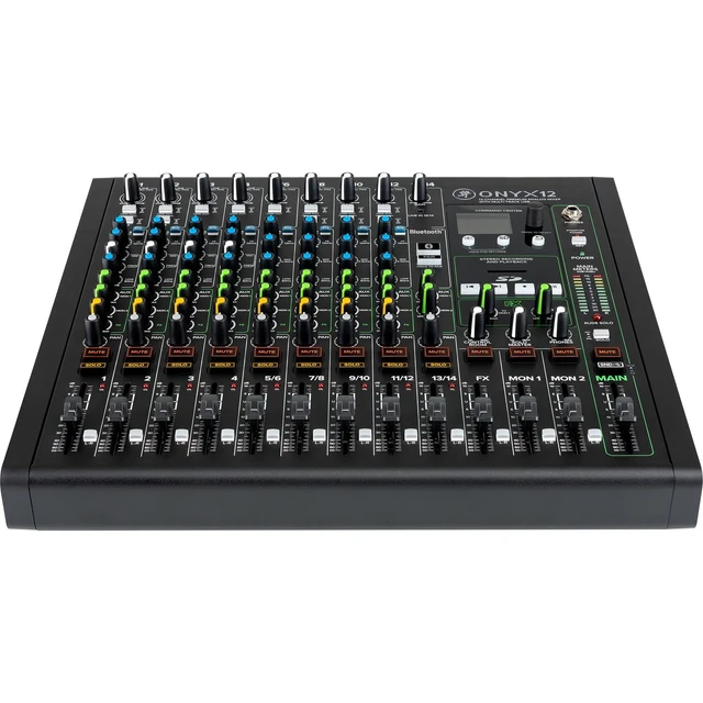 Alt view image 3 of 5 - Mackie Onyx12 12-channel Analog Mixer, Mixer Stand Bundle