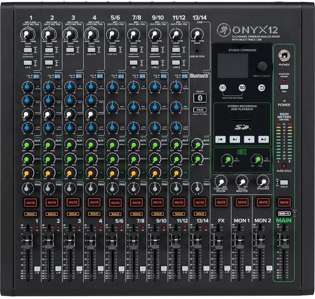 Main image of Mackie Onyx12 12-channel Analog Mixer with Multitrack USB