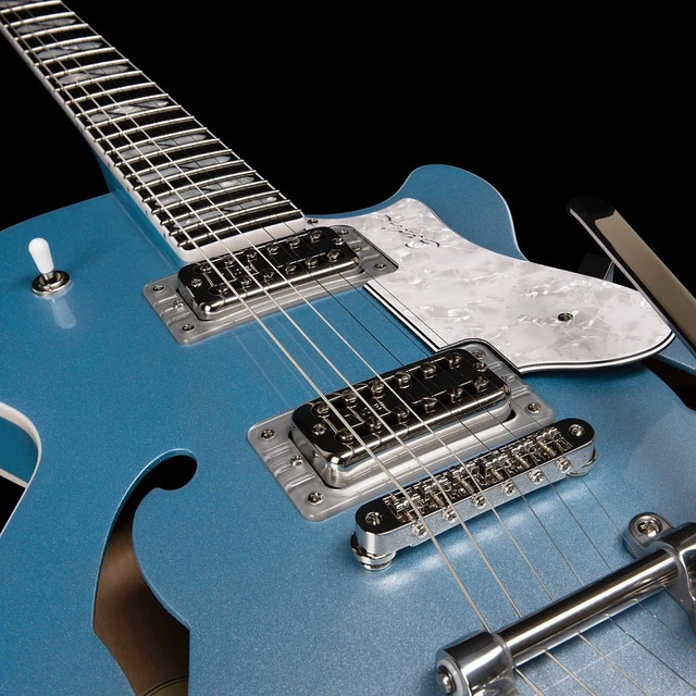 Alt view image 5 of 7 - Godin 051595 Montreal Premiere Semi-hollow, Imperial Blue, (2) Ernie Ball 2221, ErnieBall Cable, BOSS KATANA-50 MKI Bundle