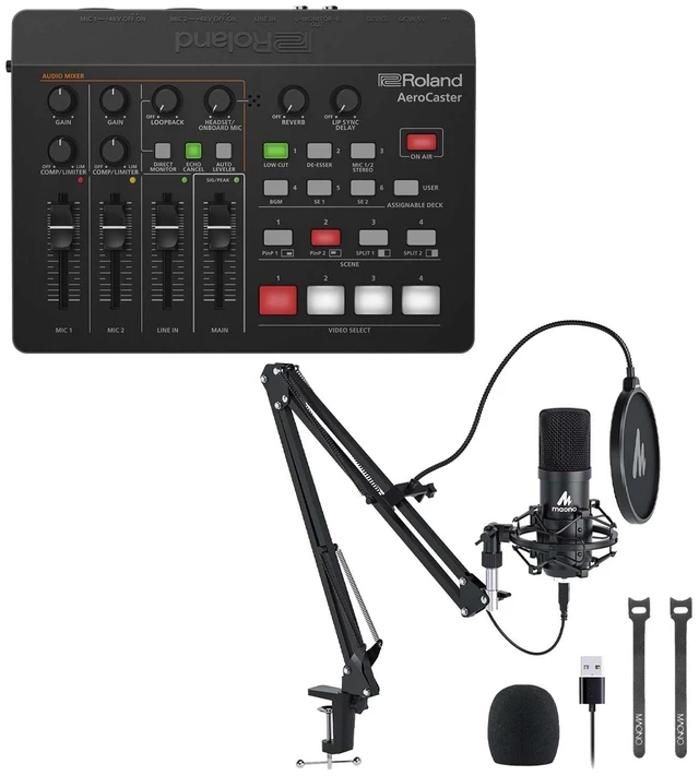 Main image of Roland VRC-01 AeroCaster, Maono AU-A04 Bundle