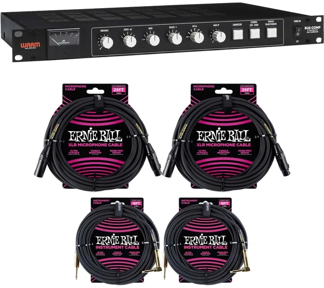 Main image of Warm Audio BUS-COMP 2-Channel VCA Bus Compressor, (2) ErnieBall XLR 25FT, (2) ErnieBall 1/4 Bundle