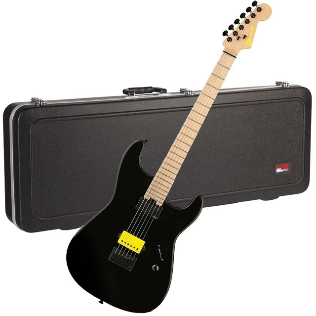 Main image of Charvel San Dimas Style 1 SL Sig Electric Guitar-Black, Gator GC-ELECTRIC-A Deluxe Case Bundle