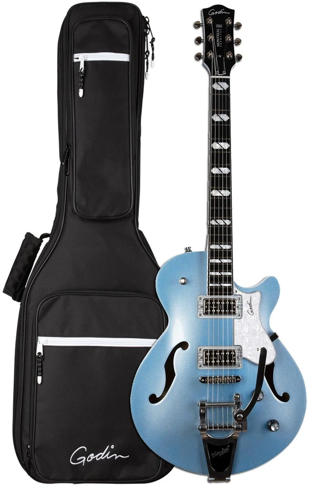 Main image of Godin 051595 Montreal Premiere LTD w/ Bigsby Semi-hollow Electric Guitar - Imperial Blue