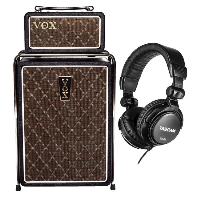 Alt view image 6 of 7 - VOX Mini SuperBeetle 25 Stacked Combo Amplifier, Tascam TH02 Bundle