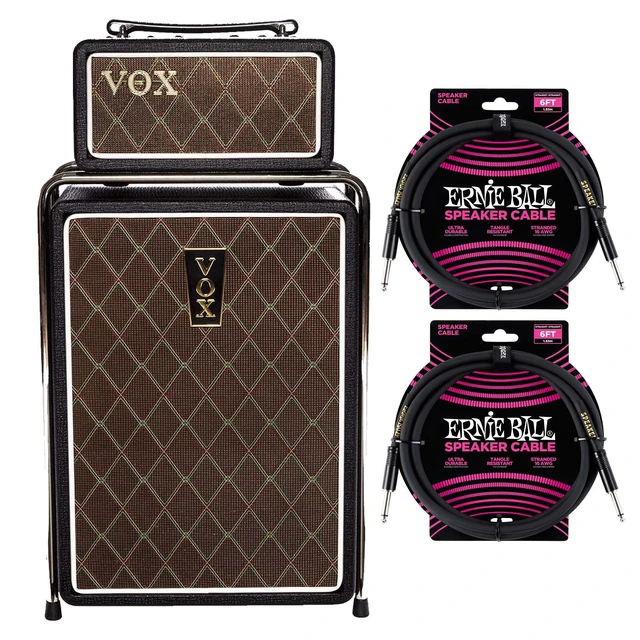 Alt view image 6 of 7 - VOX Mini SuperBeetle 25 Stacked Combo Amplifier, (2) ErnieBall Cable Bundle