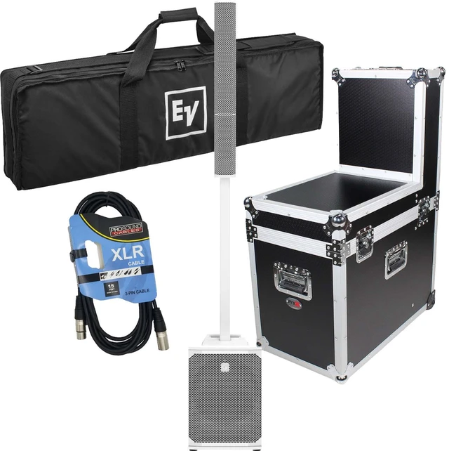 Main image of Electro-Voice Evolve 50M Powered Speaker - White (Top Cover Included), ProX X-EV-EVOLVE50X1W, XLR Cable Bundle