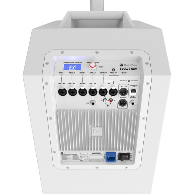 Alt view image 6 of 7 - (2) Electro-Voice Evolve 50M Powered Speaker - White (Top Cover Included), (2) Yuusei LED DJ Lighting Set, (2) XLR Cables Bundle
