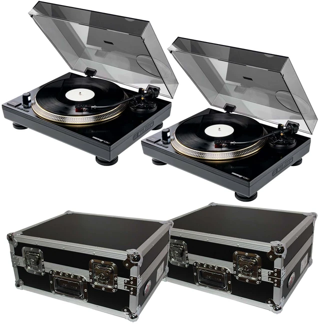 Main image of (2) ReLoop Turn5 Direct Drive HiFi Quartz Turntable, (2) ProX T-TT Cases Bundle