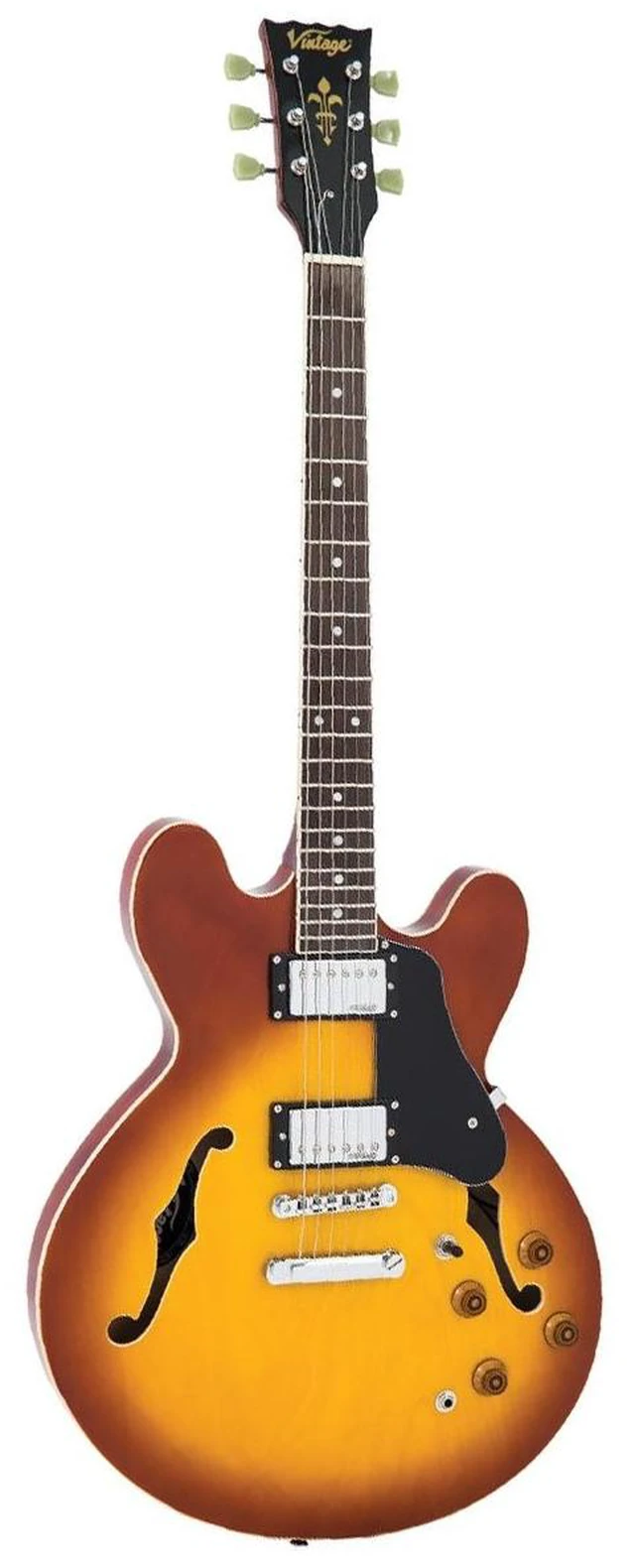 Main image of Vintage VSA500HB ReIssued Semi Acoustic Guitar - Honeyburst