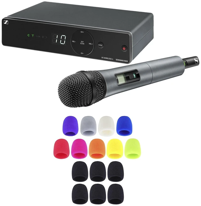 Main image of Sennheiser XSW 1-835 Wireless Handheld Mic, Colorful Foam Cover 15 Pack Bundle