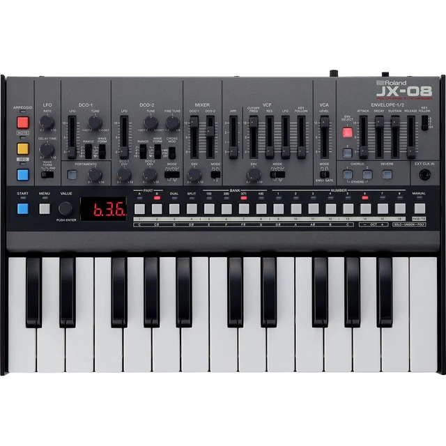 Alt view image 6 of 7 - Roland Boutique JX-08 Synthesizer Module, Roland CB-BRB1 Bag Bundle