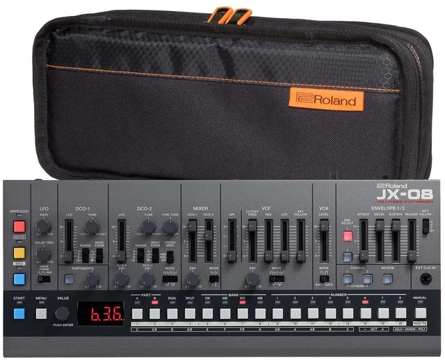 Main image of Roland Boutique JX-08 Synthesizer Module, Roland CB-BRB1 Bag Bundle