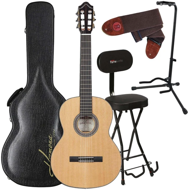 Main image of Kremona Artist Series Solea Classical Guitar, Gator GFW-GTR-SEAT, Gator GFW-GTR-1000, Levy's MSSC4-BRN Bundle