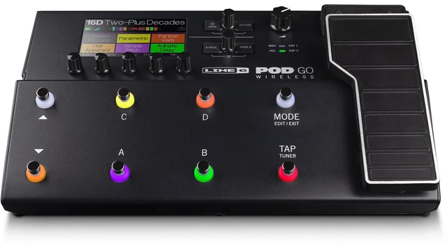 Alt view image 3 of 7 - Line 6 POD Go Wireless Multi-Effects, UL Listed 9V AC/DC Power Adapter, Ernie Ball Cable Bundle