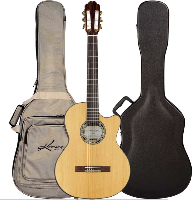 Main image of Kremona Verea Cutaway AC Nylon w/ Gig Bag, Gator GWE-DREAD 12 Bundle