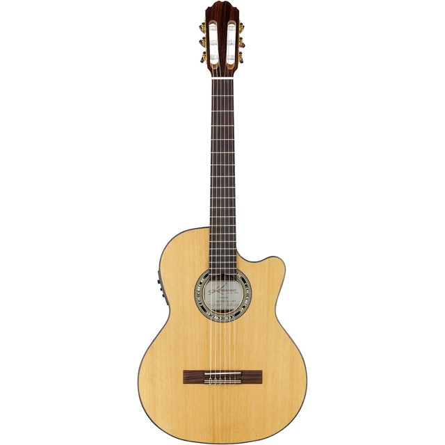Alt view image 4 of 7 - Kremona Verea Cutaway AC Nylon w/ Gig Bag, Fender Frontman 10G Amp, ErnieBall Cable Bundle