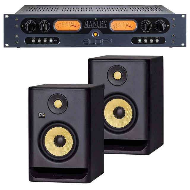 Alt view image 5 of 7 - Manley ELOP+ Vacuum Tube Limiter/Compressor, (2) KRK RP5G4 Studio Monitor Bundle