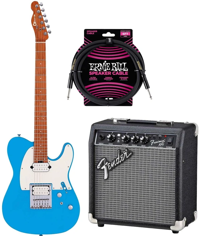Main image of Charvel Pro-Mod So-Cal Style 2 24 HT HH Robins Egg Blue, Fender Frontman 10G Amp, ErnieBall Cable Bundle