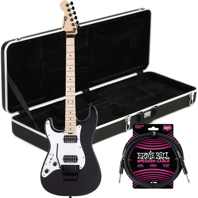 Main image of Charvel Pro-Mod So-Cal Style 1 HH LH Electric Guitar Gloss Black, Gator GC-ELECTRIC-A Case, ErnieBall Cable Bundle