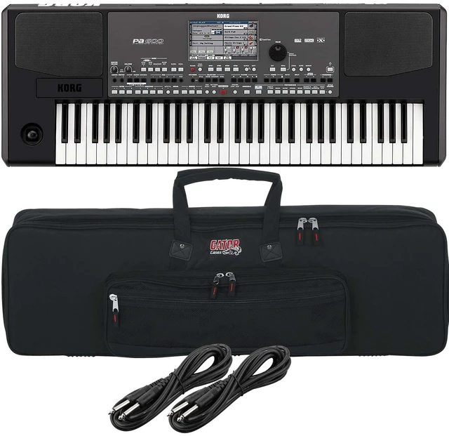 Main image of Korg Pa600 Professional 61-Key Keyboard with Speakers, Gator GKB-61 Bag, (2) 1/4 Cables Bundle