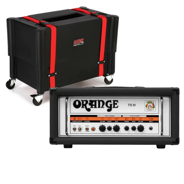 Alt view image 7 of 7 - Orange TH30H 30-watt 2-channel Tube Head (Black), Gator G-ROTO-112 Case Bundle