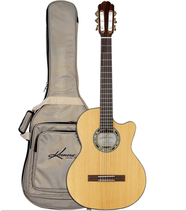 Main image of Kremona Verea Cutaway Acoustic-Electric Nylon String Guitar w/ Gig Bag