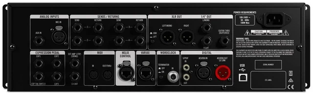 Alt view image 3 of 6 - Line 6 Helix Rack Guitar Multi-effects, (5) ErnieBall Cables, (2) ErnieBall XLR Cables, Ethercon 50FT Bundle