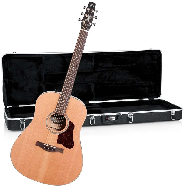 Main image of Seagull Guitars S6 Cedar Original, Acoustic Guitar Natural, Gator Deluxe ABS Molded Case Bundle