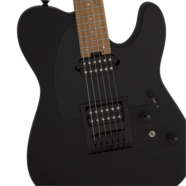 Alt view image 3 of 7 - Charvel Pro-Mod So-Cal Style 2 24 HT (Satin Black), Gator GC-ELECTRIC-A Deluxe ABS Molded Bundle