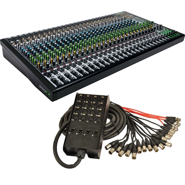 Alt view image 7 of 7 - Mackie ProFX30v3 30-channel, Seismic Snake SACB-16x4x25 16-Channel Bundle