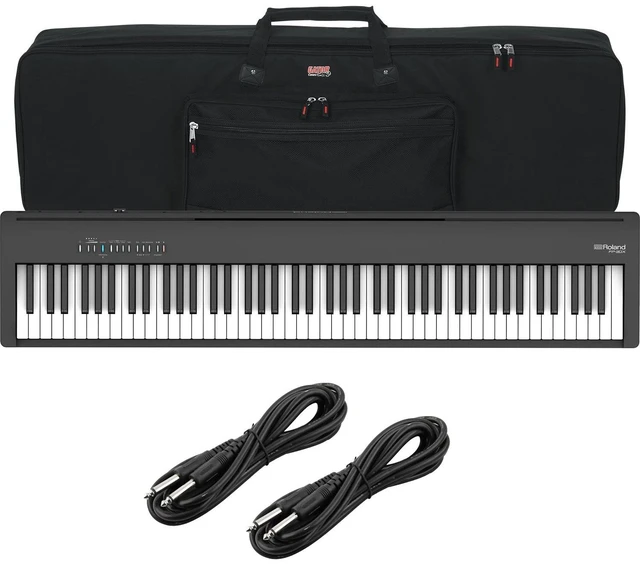 Main image of Roland FP-30X Digital Piano with Speakers (Black), Gator Bag GKB-88, (2) 1/4 Cables Bundle
