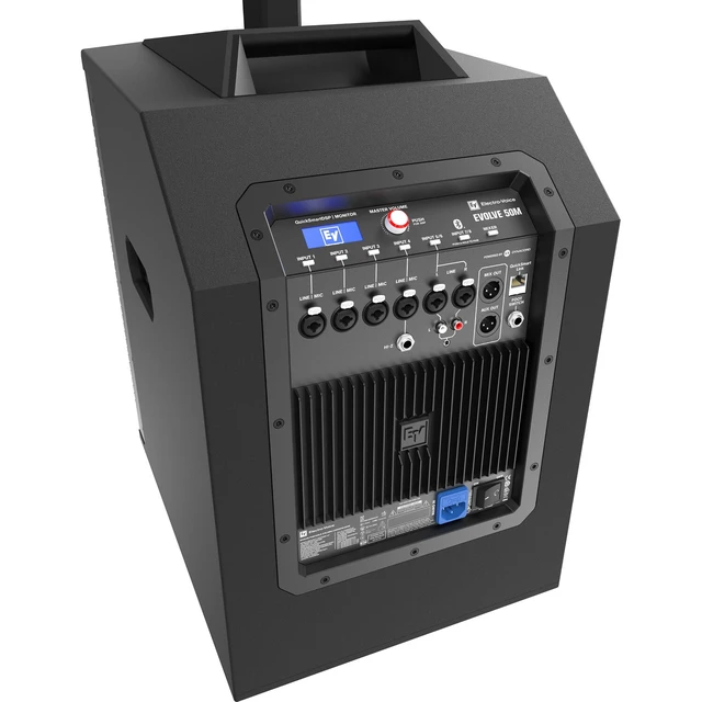Alt view image 3 of 7 - (2) Electro-Voice Evolve 50M Powered Speaker (Top Cover Included), (2) Yuusei LED DJ Lighting Set, (2) XLR Cables Bundle
