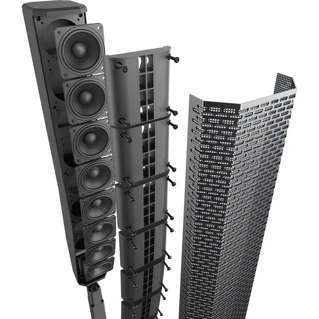 Alt view image 4 of 7 - (2) Electro-Voice Evolve 50M Powered Speaker (Top Cover Included), (2) Yuusei LED DJ Lighting Set, (2) XLR Cables Bundle