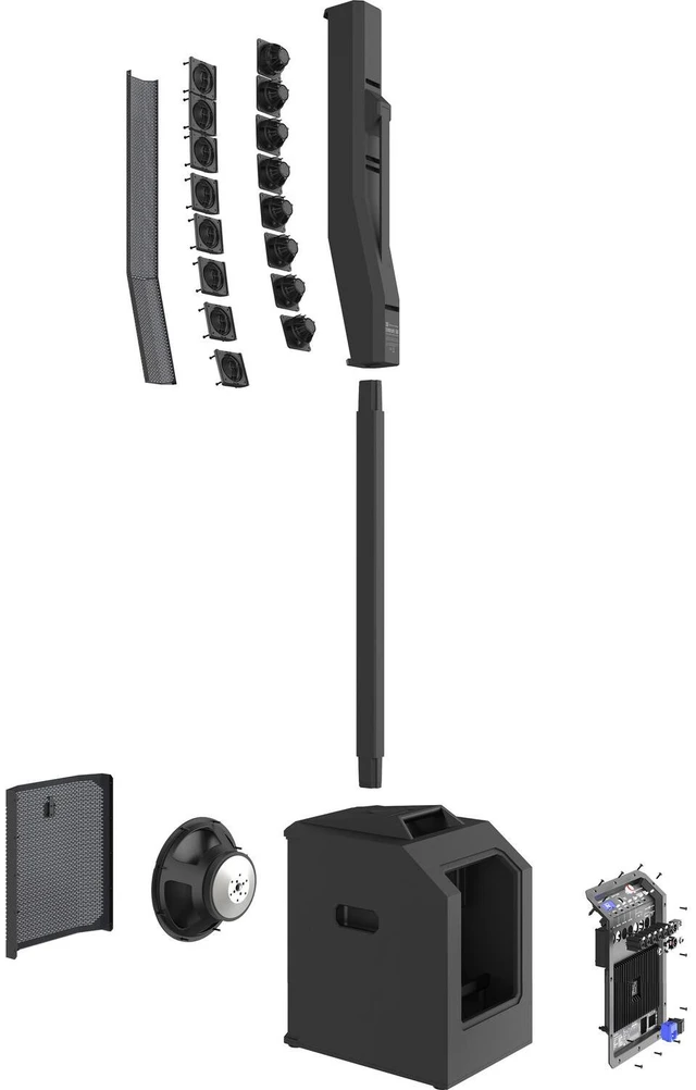 Alt view image 7 of 7 - (2) Electro-Voice Evolve 50M Powered Speaker (Top Cover Included), ProX X-EV-EVOLVE50X2W, (2) XLR Cables Bundle