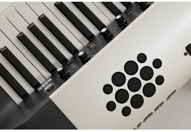 Alt view image 5 of 7 - Korg SV-2SP 73-Key Stage Piano w/ Speakers (Creme) (Korg DS-2H Included), Mackie Thump12A, Speaker Stand, Keyboard Stand, Bench,Gator GKB-76 Bag, Nektar NX-P, (4) 1/4 Cables Bundle